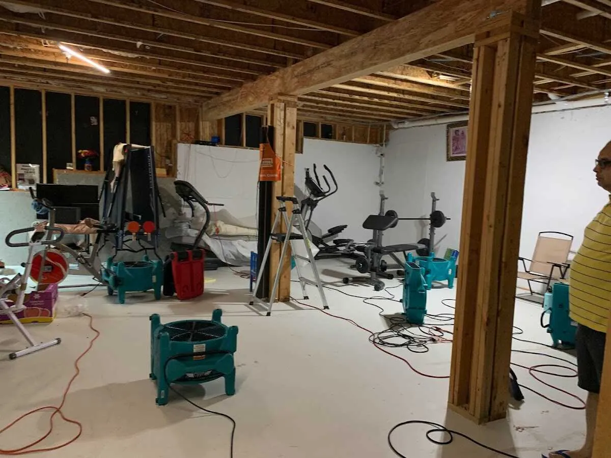 Basement drying equipment setup for Odor Removal & Deodorization in Pauls Valley